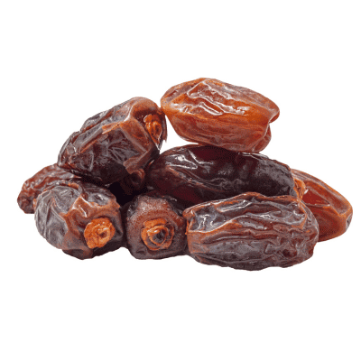 a pile of dates on a white background