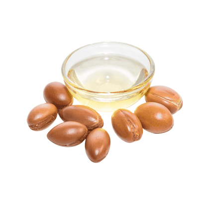 a bowl of oil and brown round objects