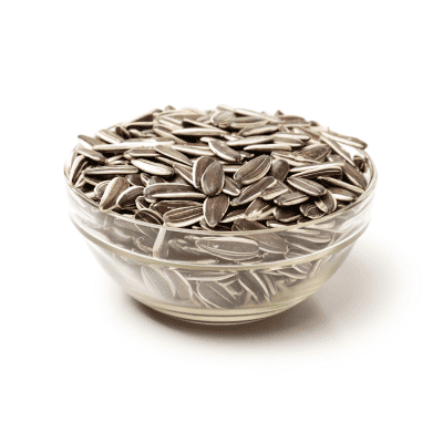 a bowl of sunflower seeds